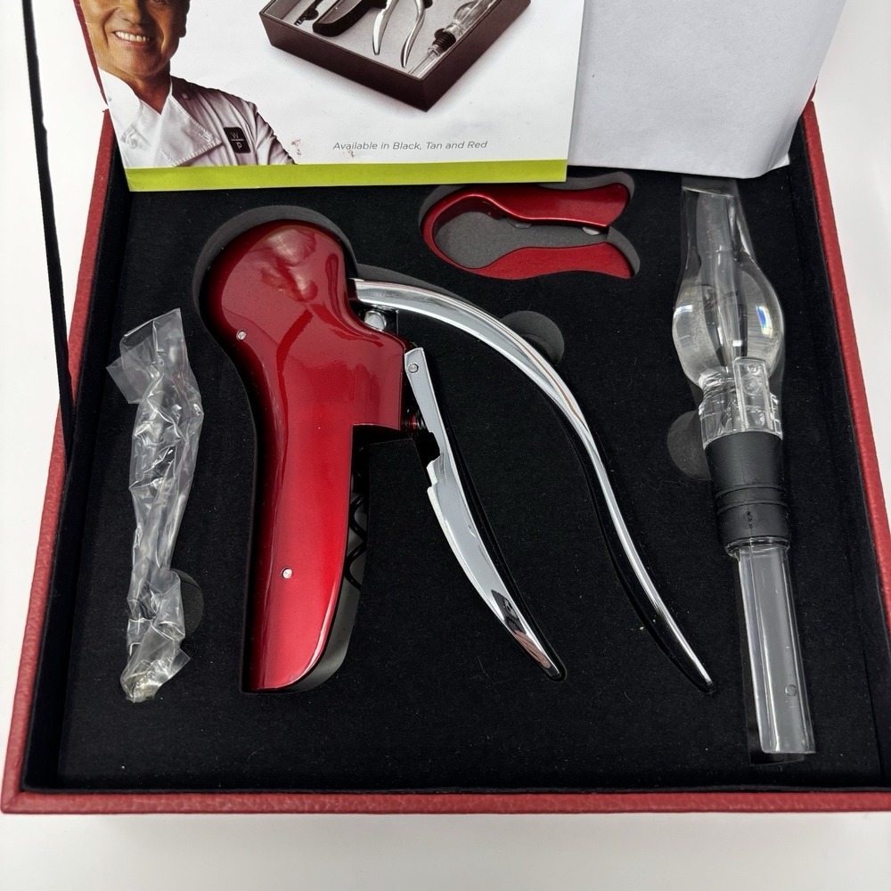 Wolfgang Puck 5-Piece Wine Set New Red Bistro Elite Collection - Picture 2 of 6